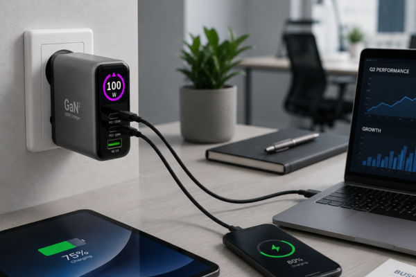 GaN chargers voor de werkplek