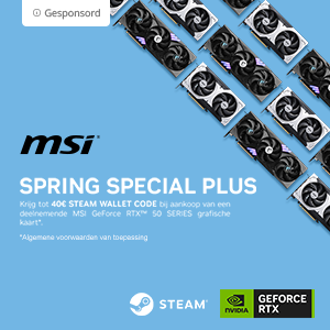 MSI Spring Special, Krijg tot 25 euro steam wallet code bij aanschaf van een deelnemend MSI GeForce RTX 5060Ti 8G grafische kaart